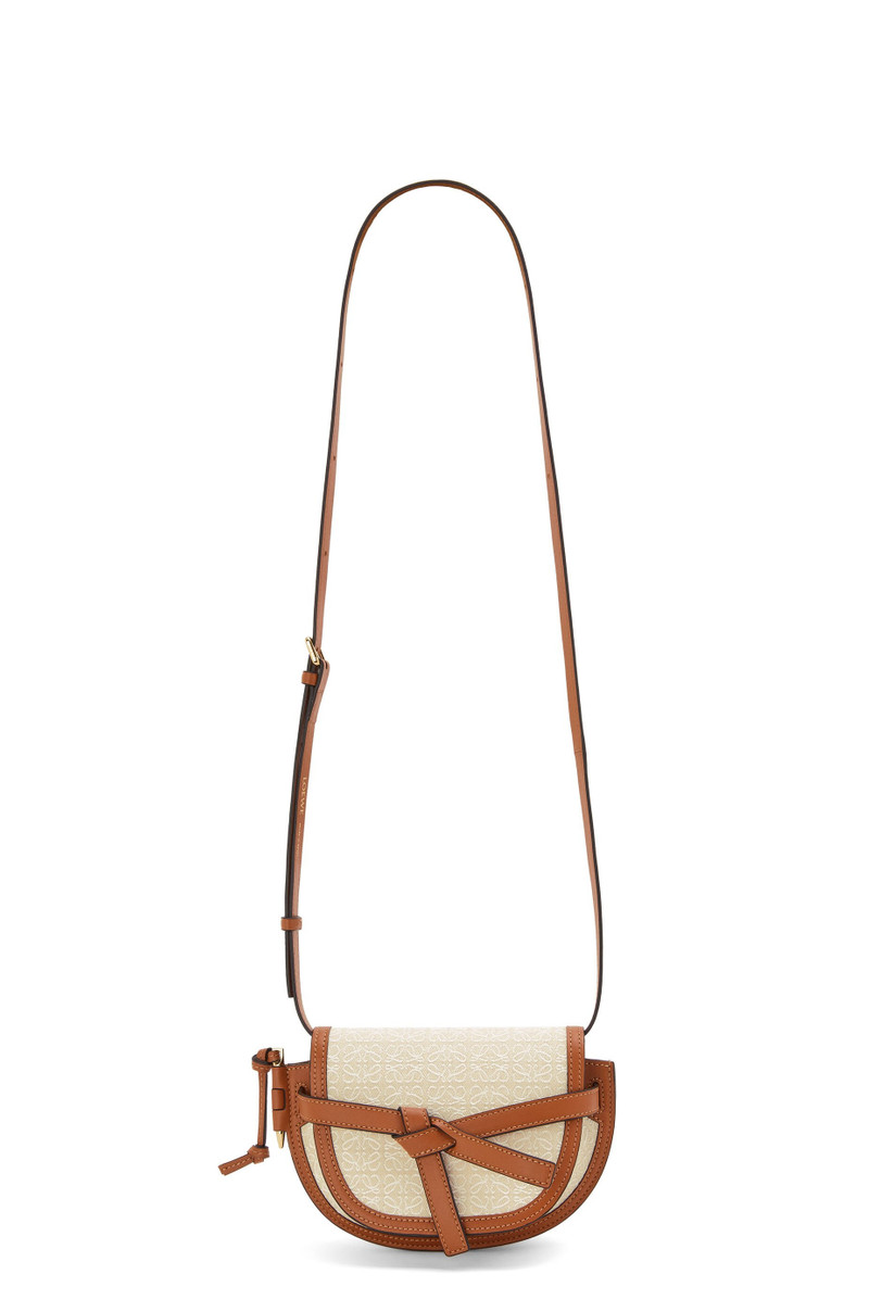 Mini Gate Dual Anagram bag in jacquard and calfskin 5