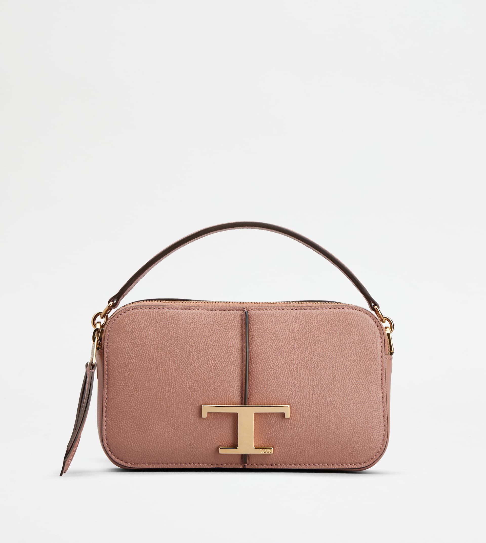 T TIMELESS CAMERA BAG IN LEATHER MINI - PINK - 1