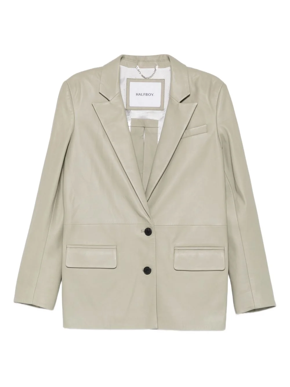 button leather jacket - 1
