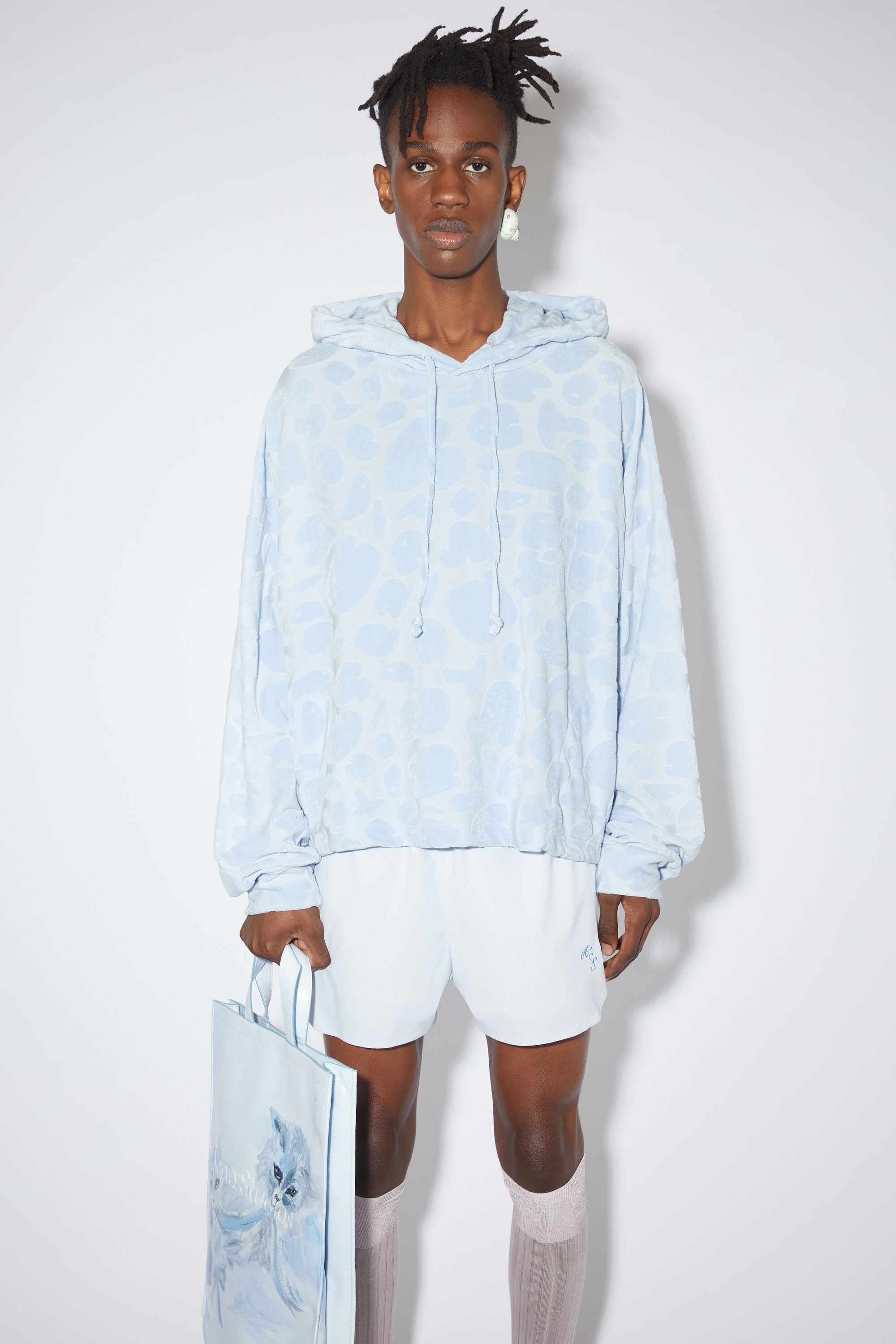 Jacquard hoodie - Pale blue - 2