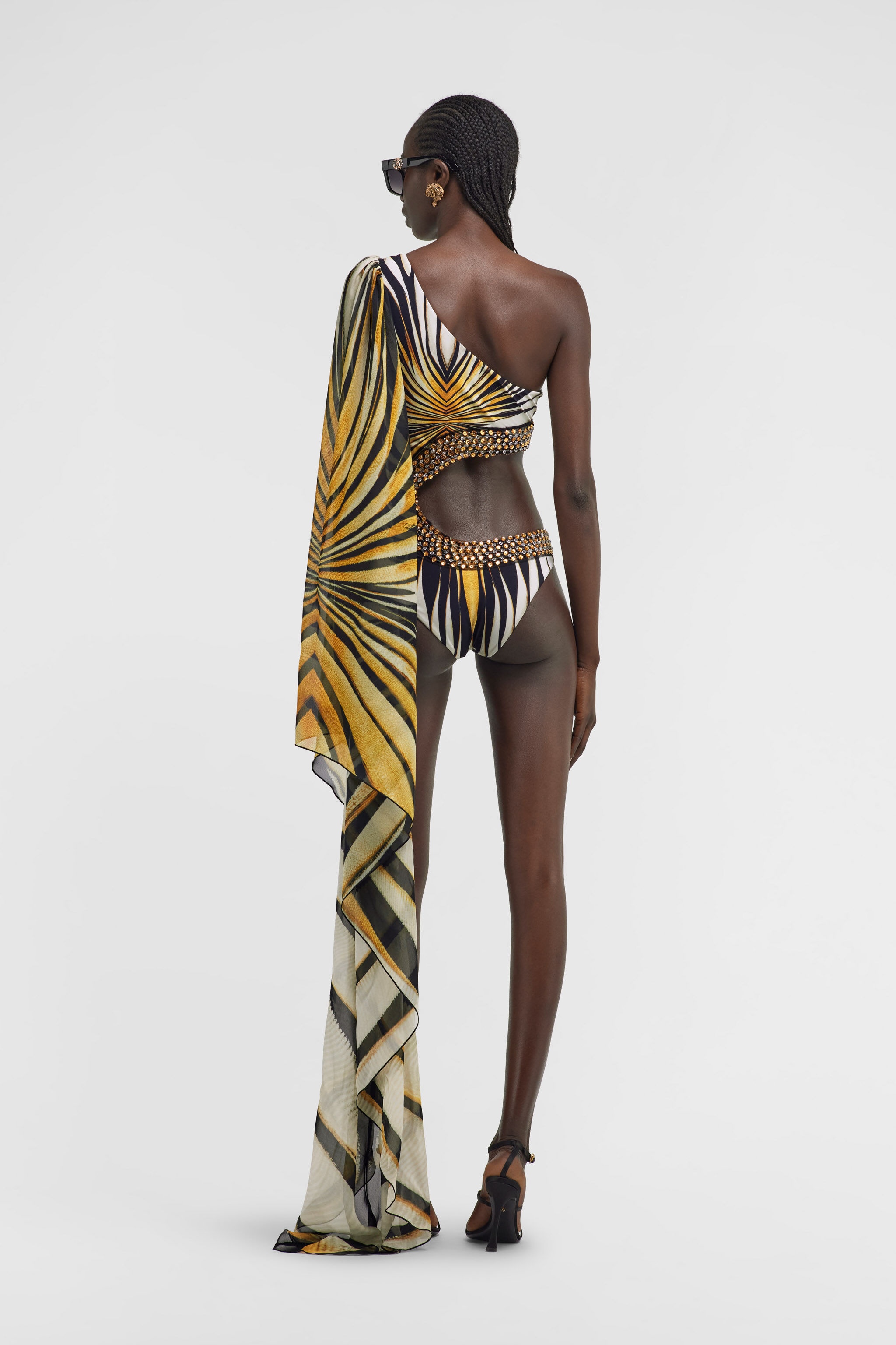 Ray of Gold Print Swimsuit - 4