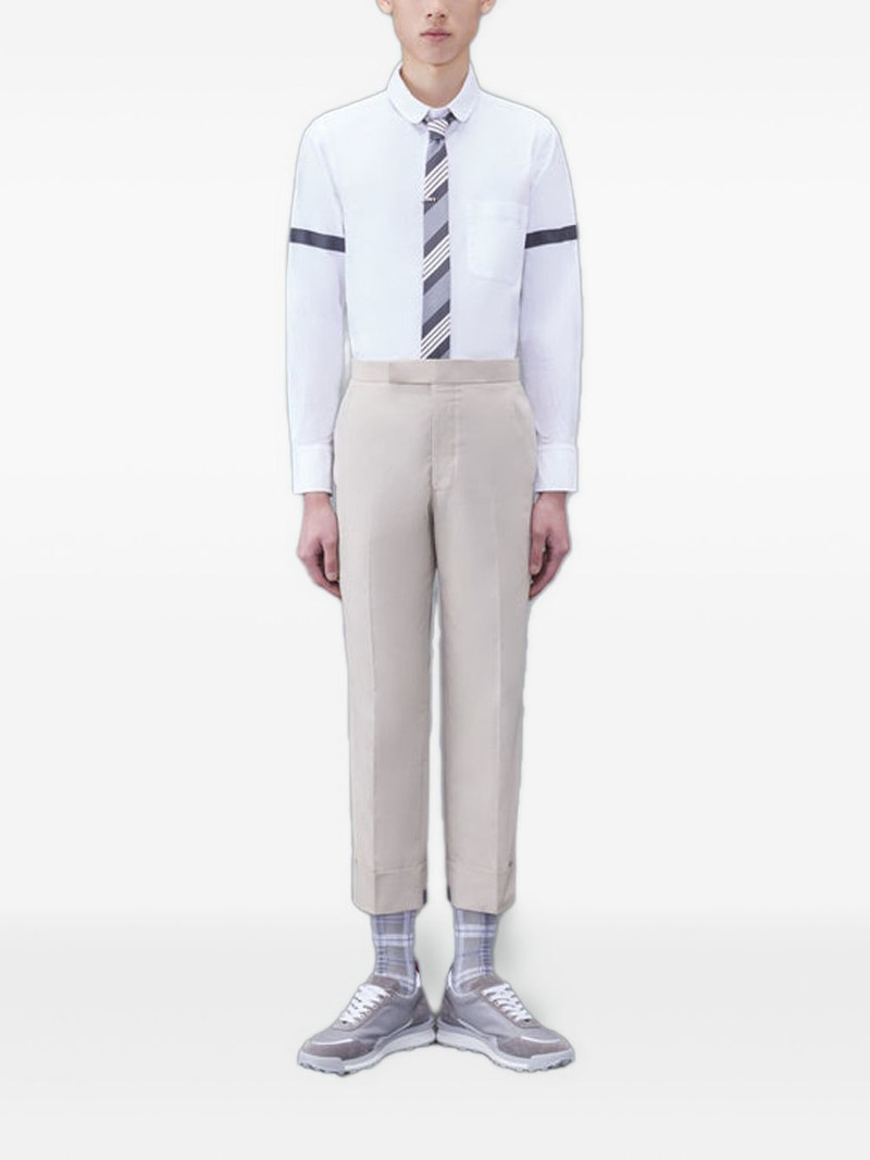 Thom Browne long-sleeve logo-appliqué shirt outlook