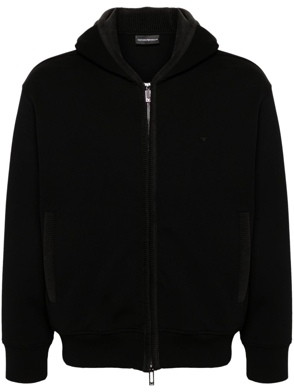 logo-embroidered hoodie - 1