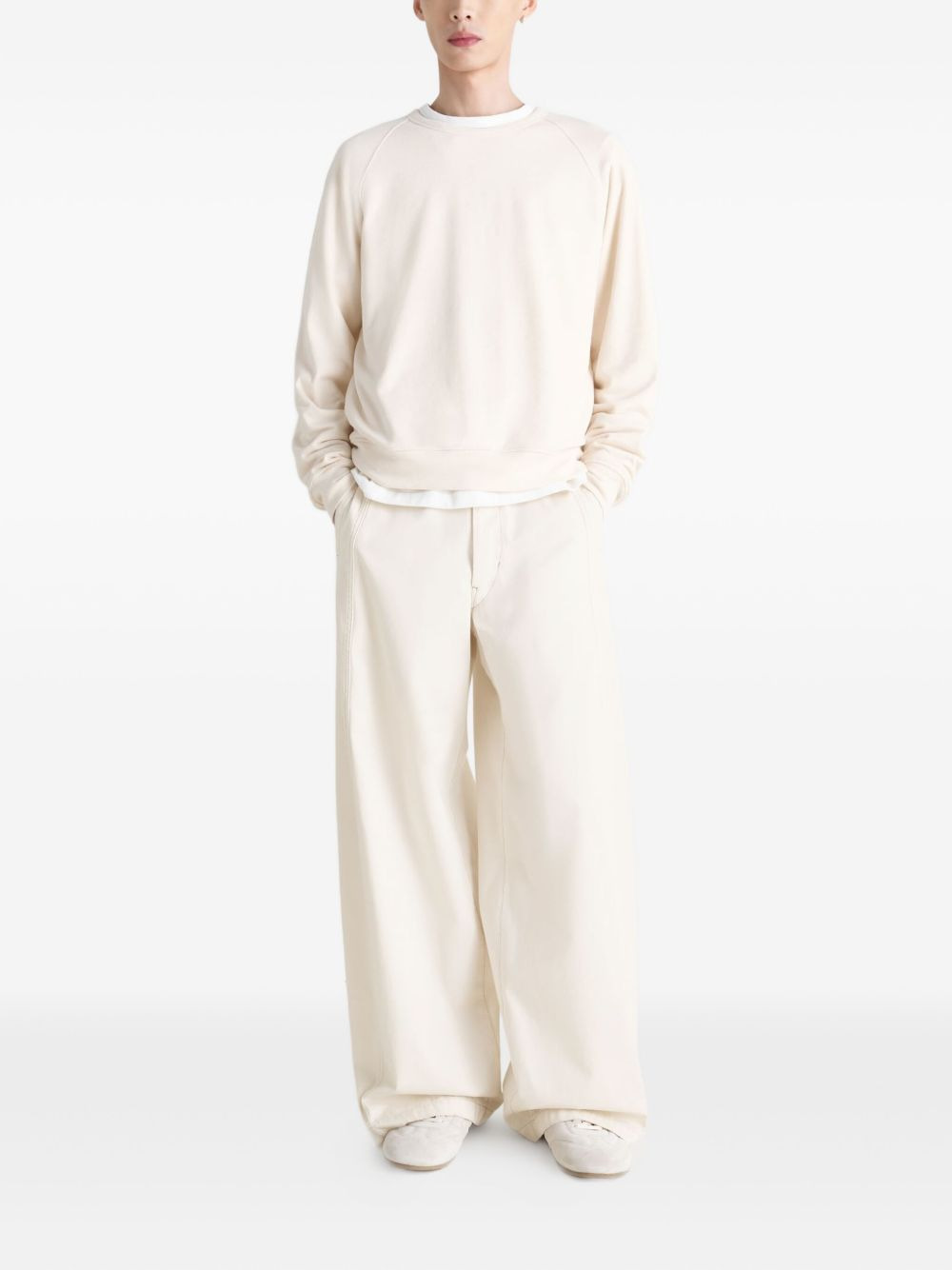 raglan-sleeve crew-neck sweatshirt - 2