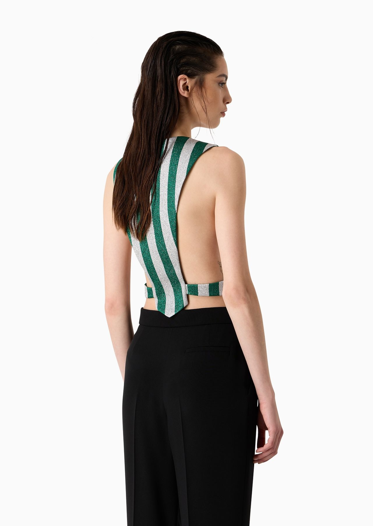 Striped lurex gilet - 3