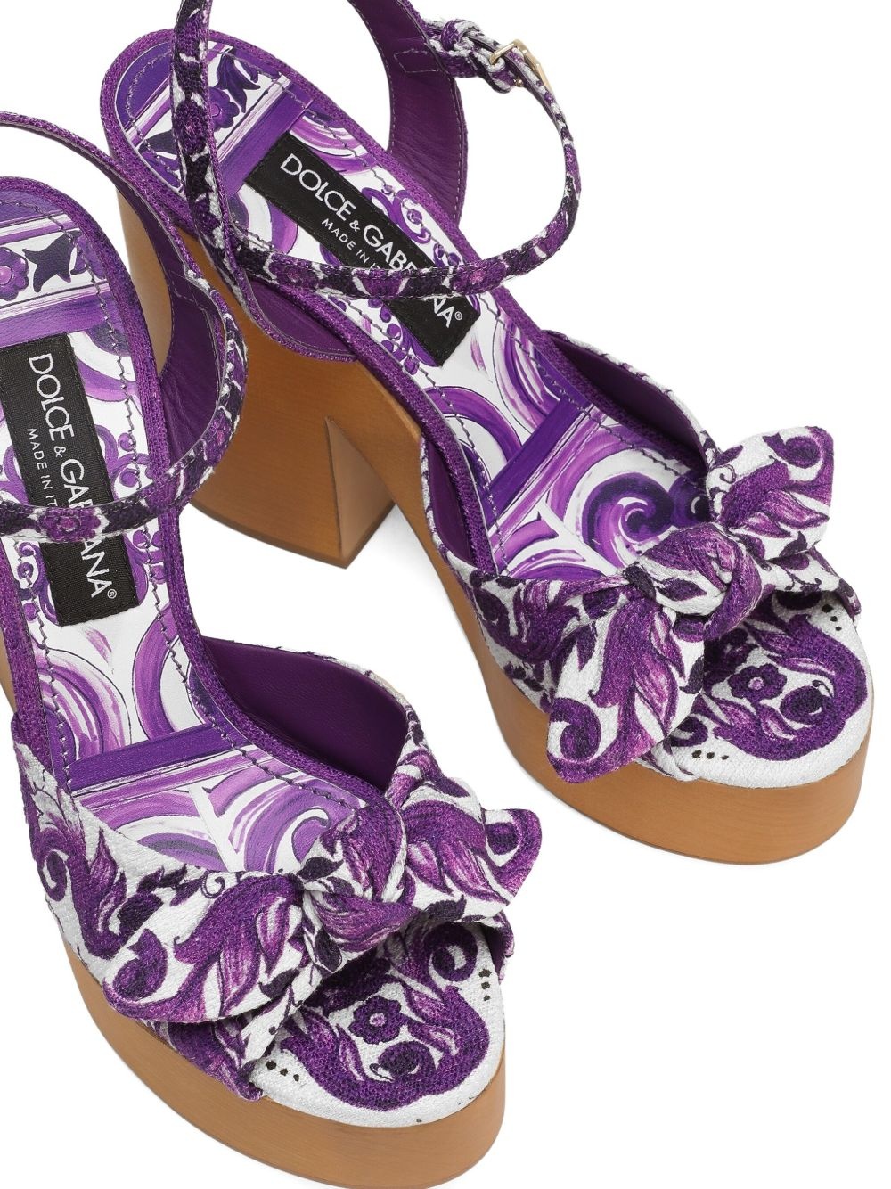 130mm Majolica-print sandals - 4
