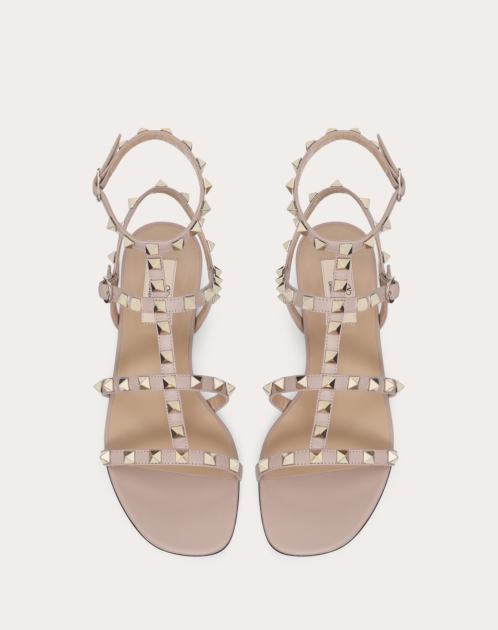 ROCKSTUD FLAT CALFSKIN SANDAL WITH STRAPS - 4