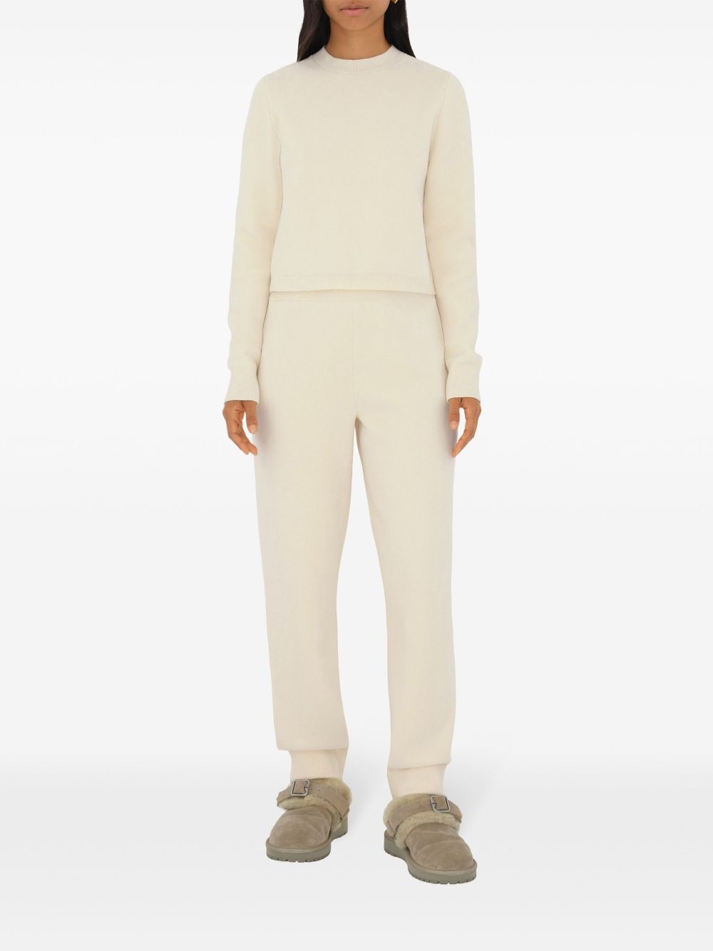 cotton-wool blend track pants - 2