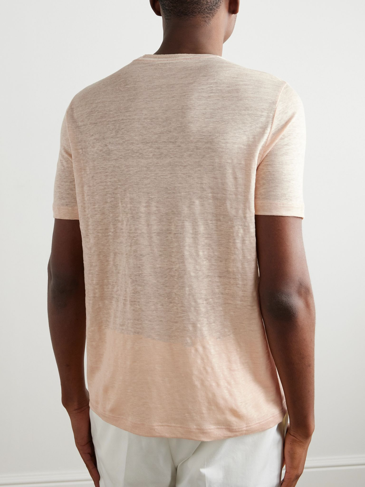 Linen T-Shirt Orange - 4