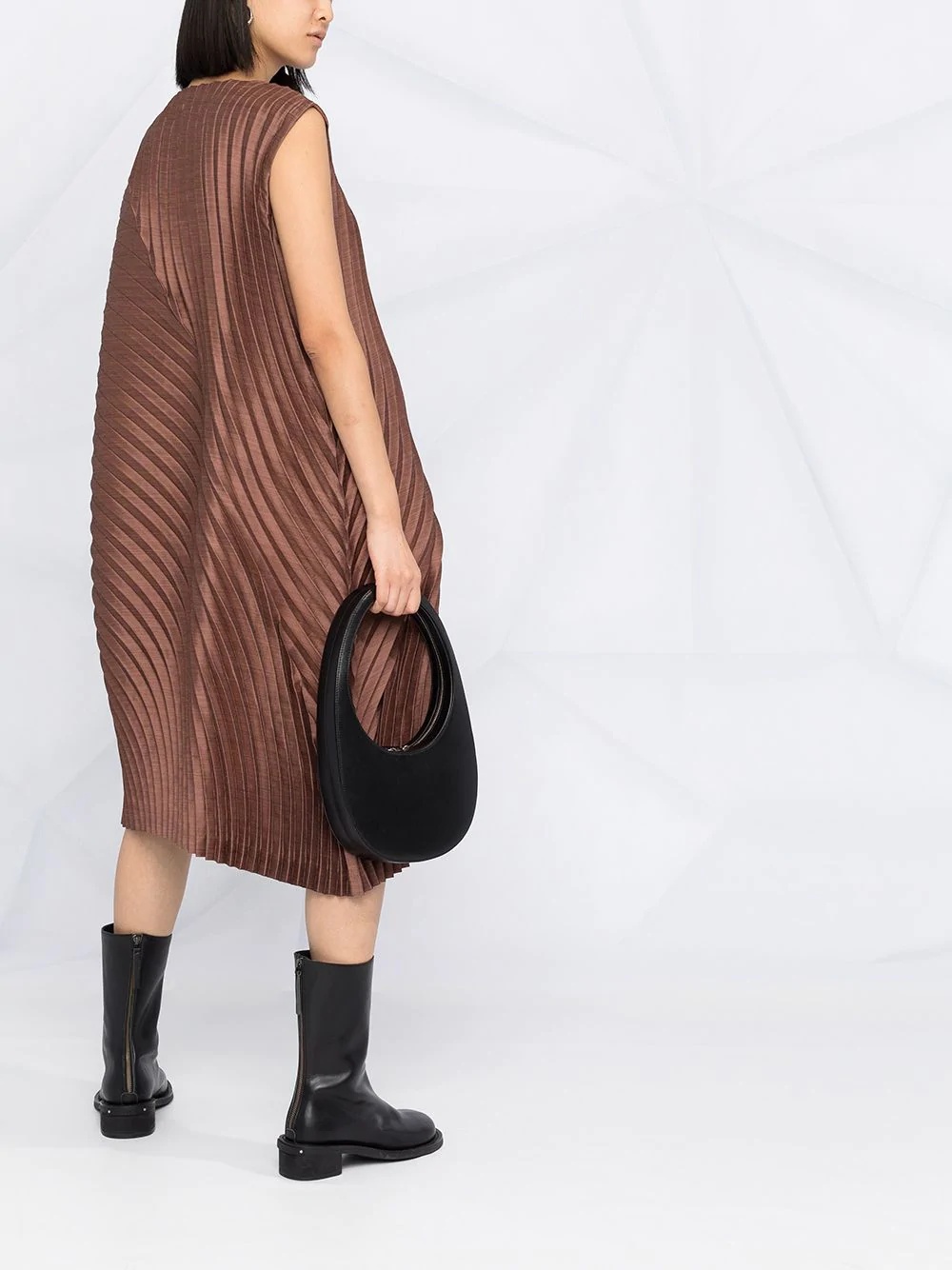 pleated asymmetric dress - 6