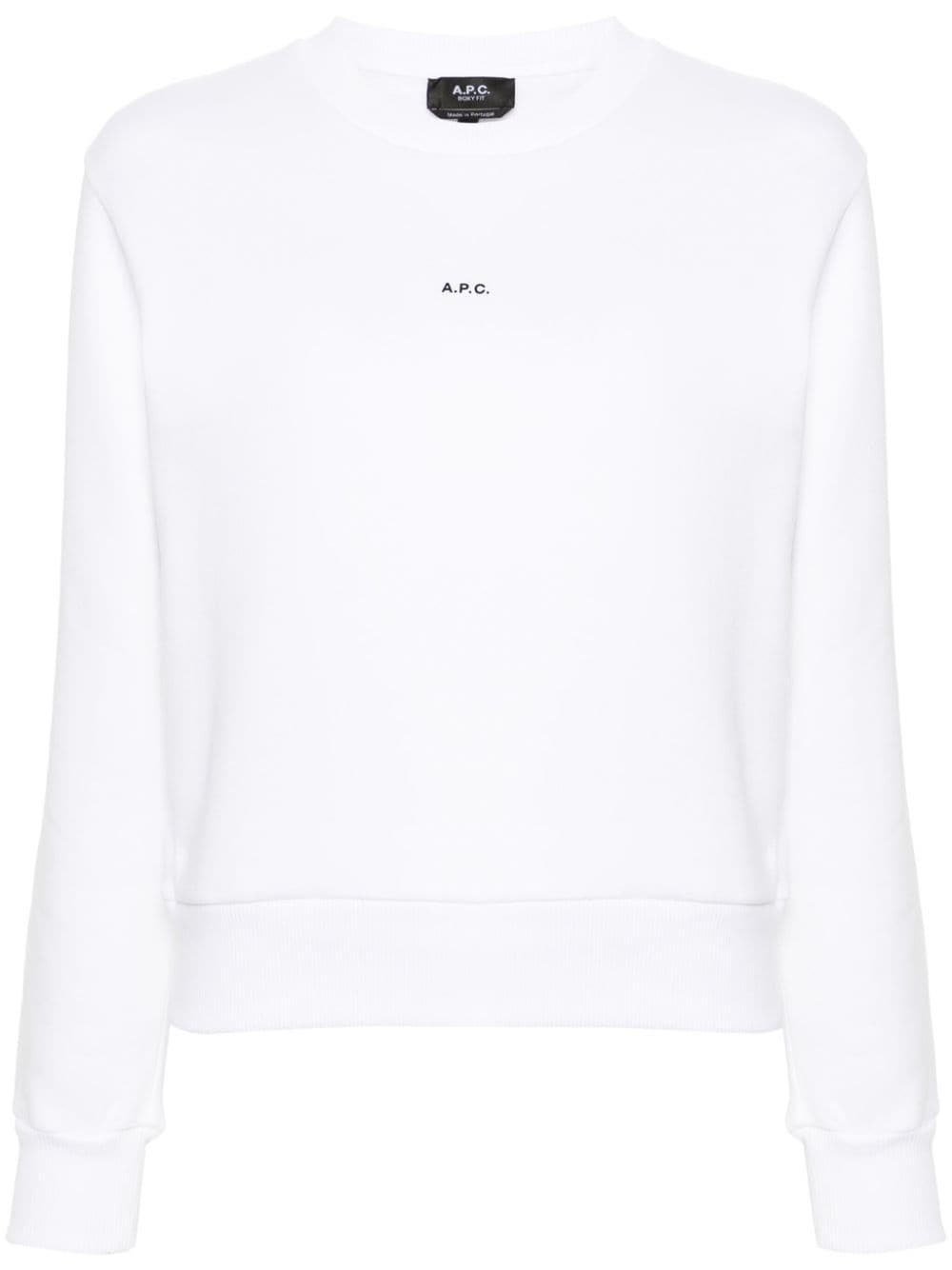 logo-print cotton sweatshirt - 1