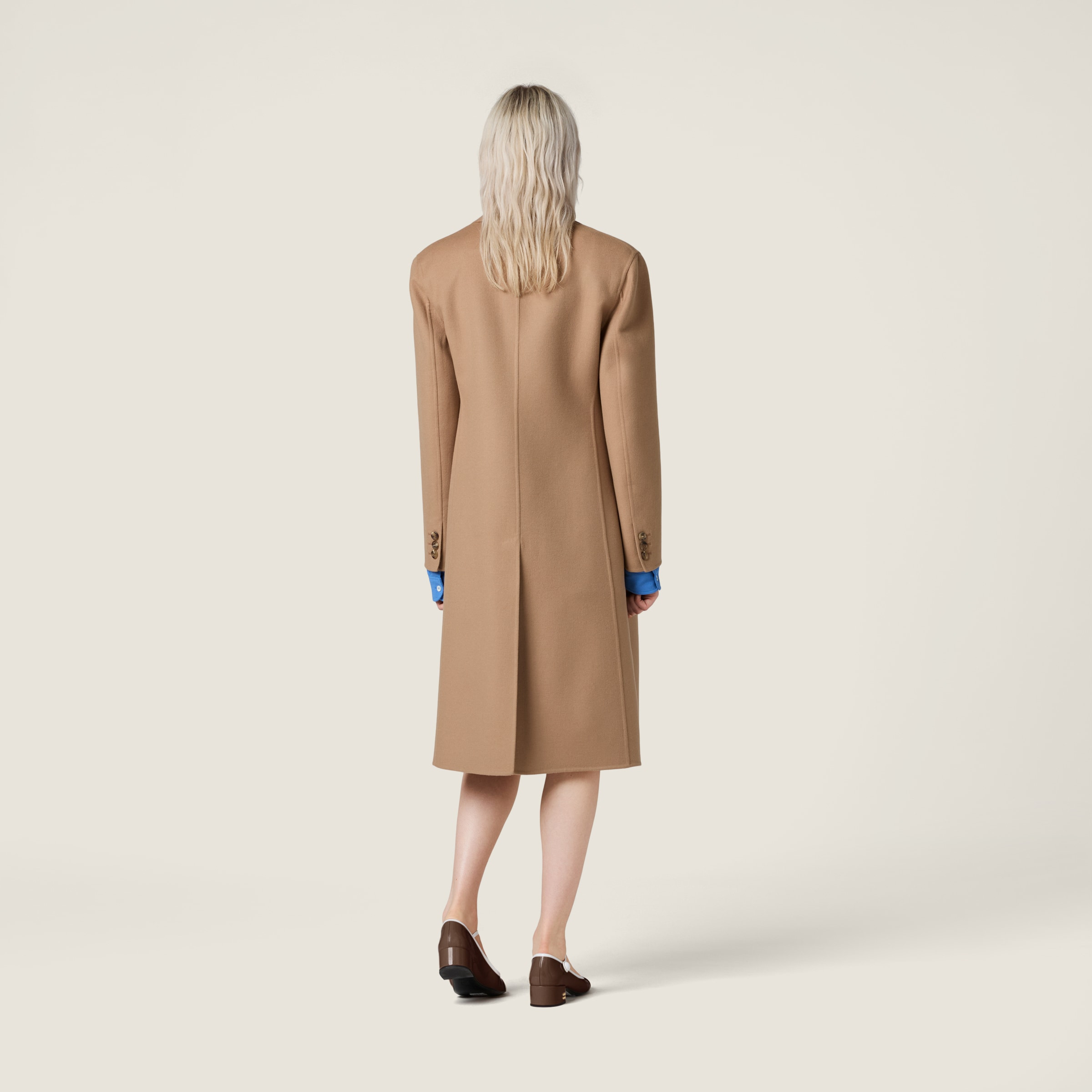 Single-breasted double cashmere coat - 3