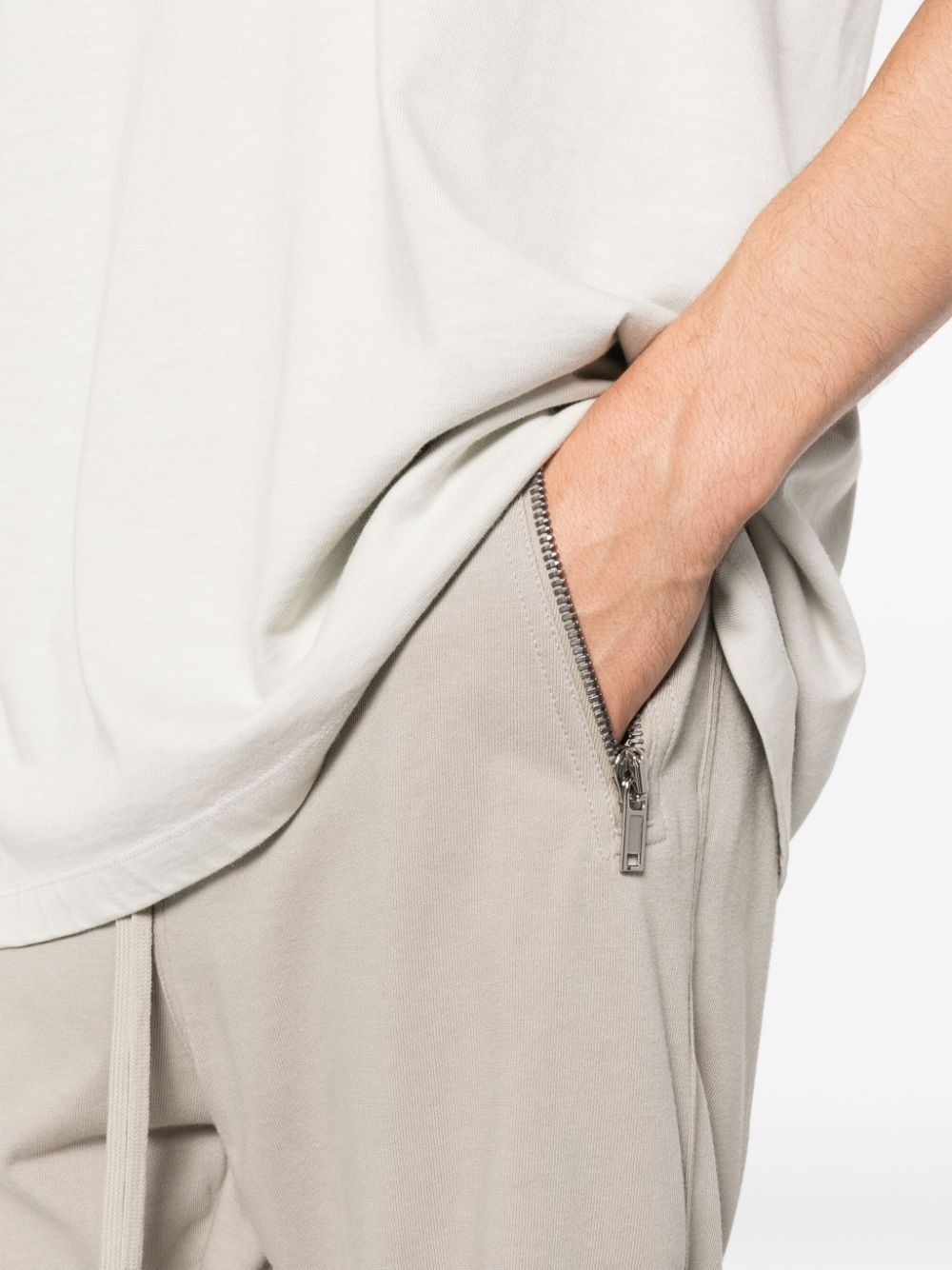 zipped drop-crotch track pants - 5