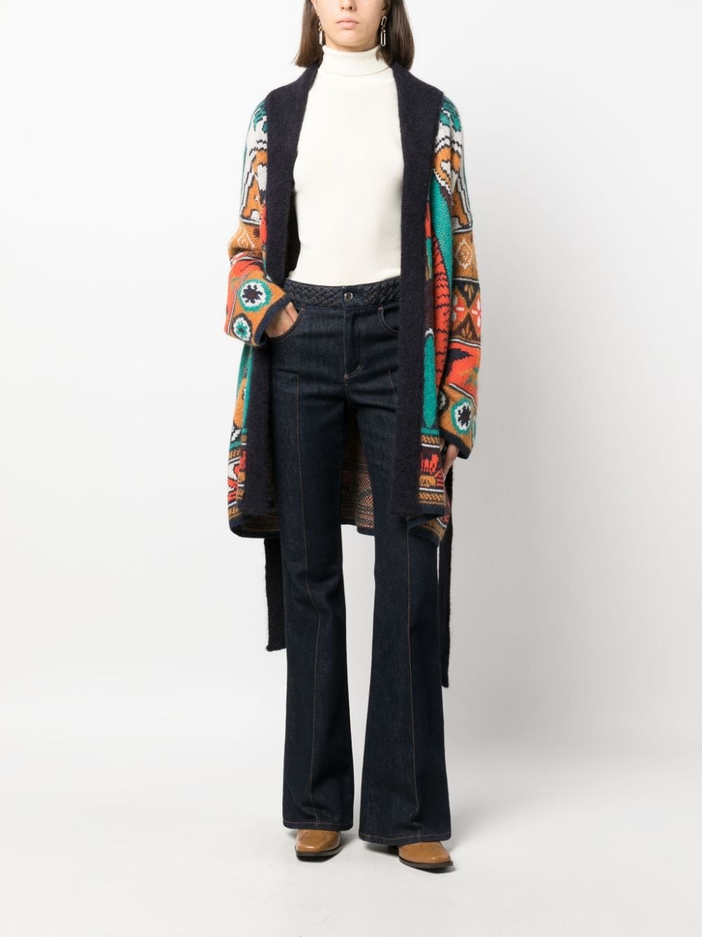 Philae PlacÃ©e-jacquard cardigan - 2