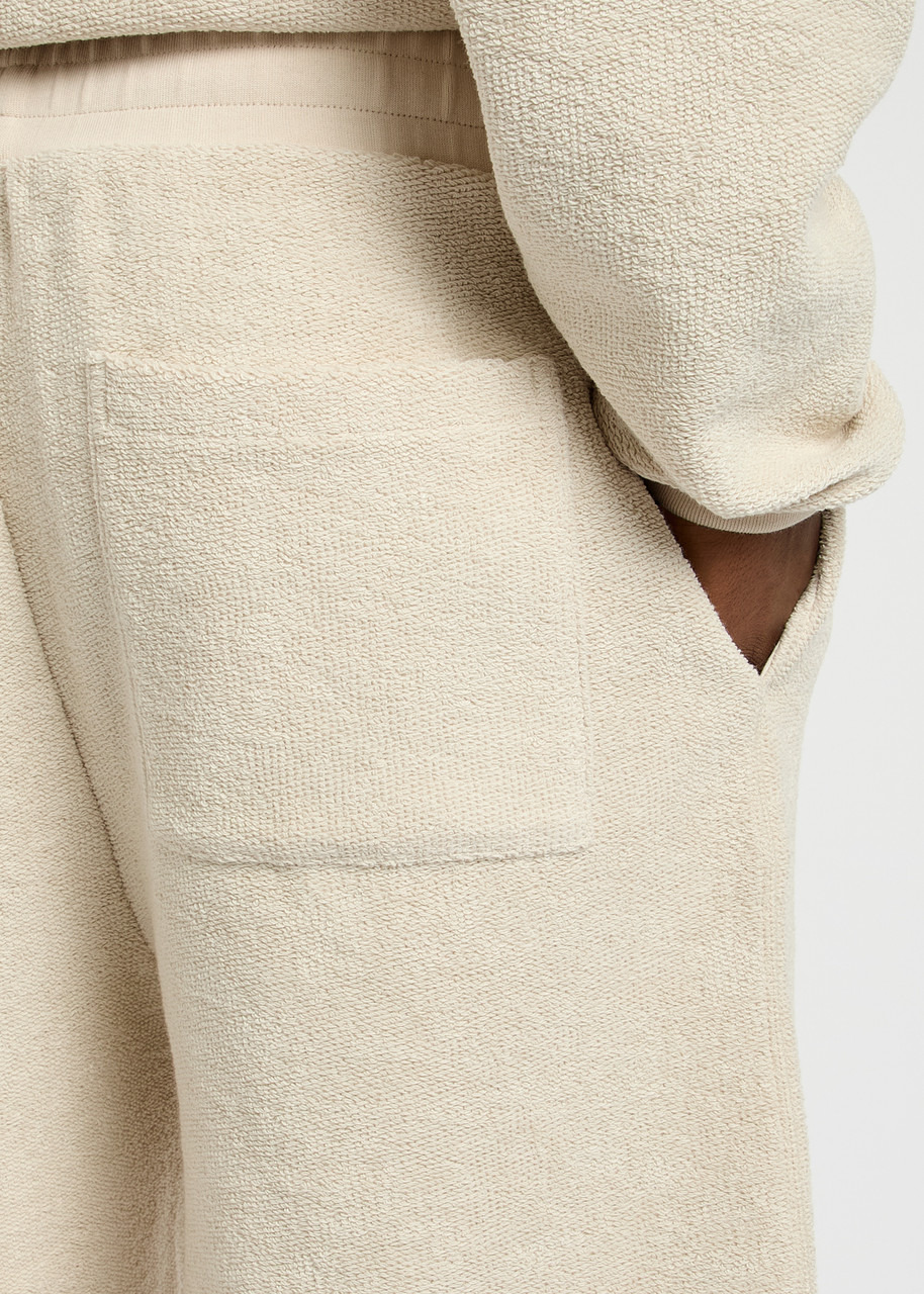 Ami Paris Logo-embroidered Towelling Cotton-blend Shorts - 5