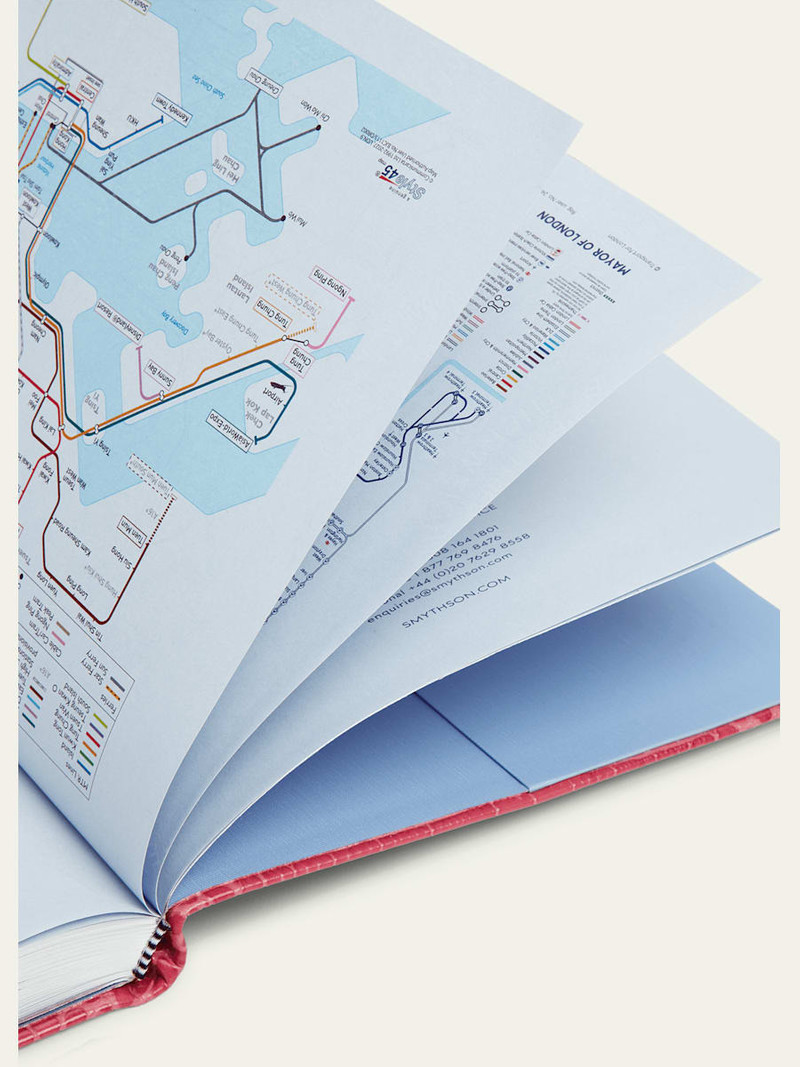 Smythson Portobello 2026 Weekly Vertical Agenda in Mara Croc-Embossed Leather outlook