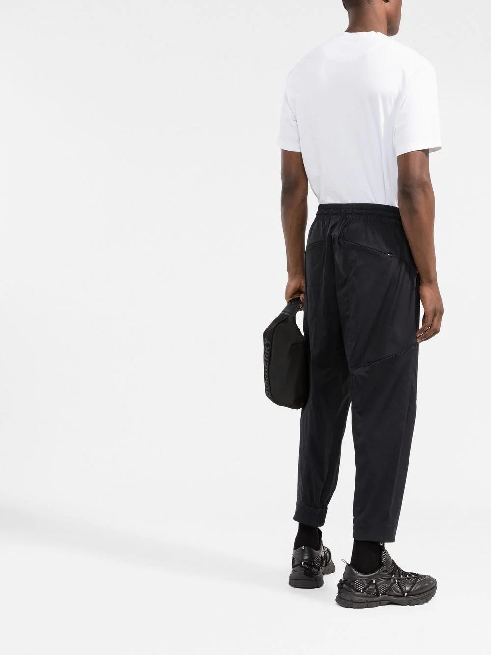 logo-print tapered track pants - 4