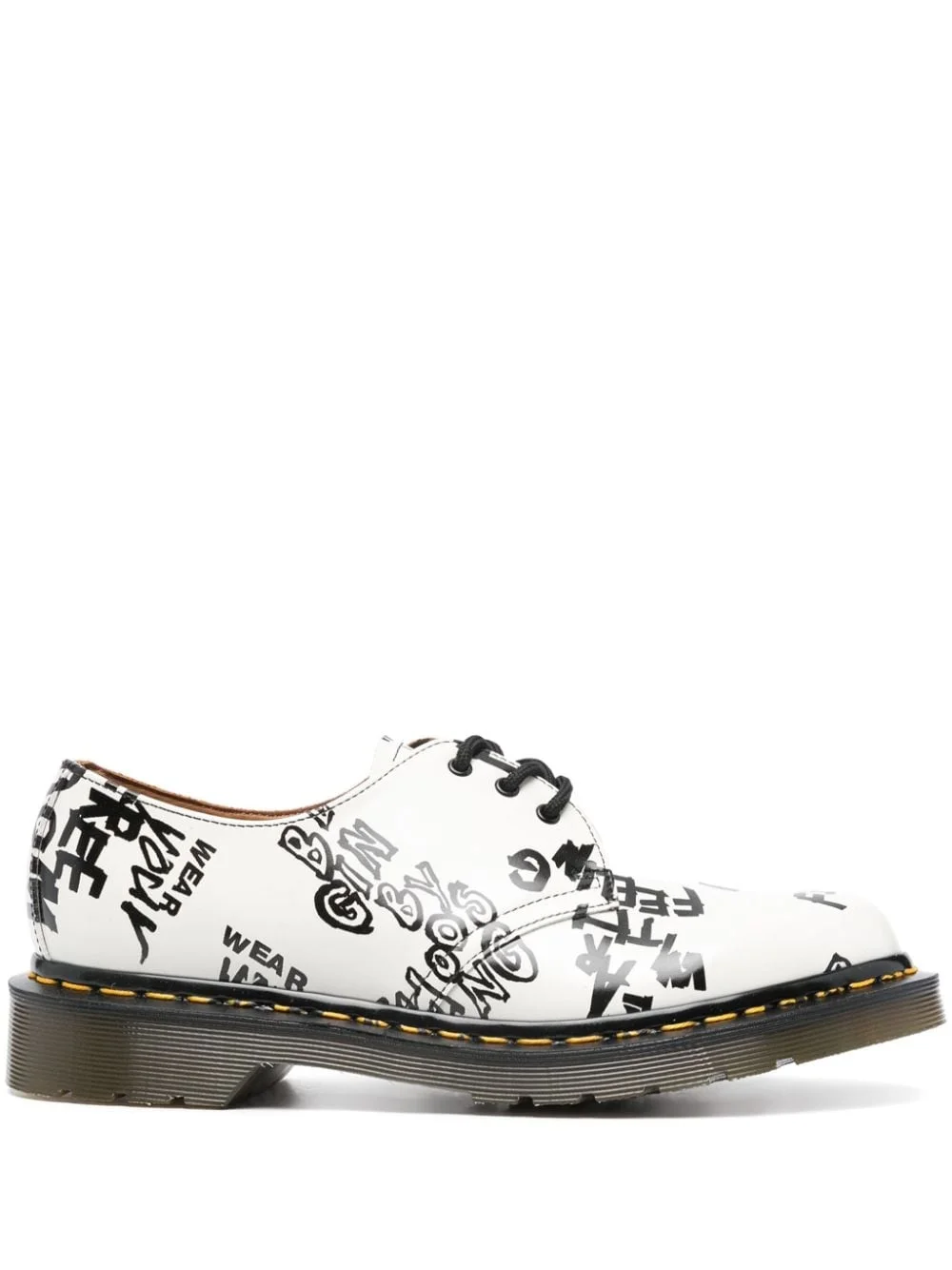 x Dr. Martens text-print Derby shoes - 1
