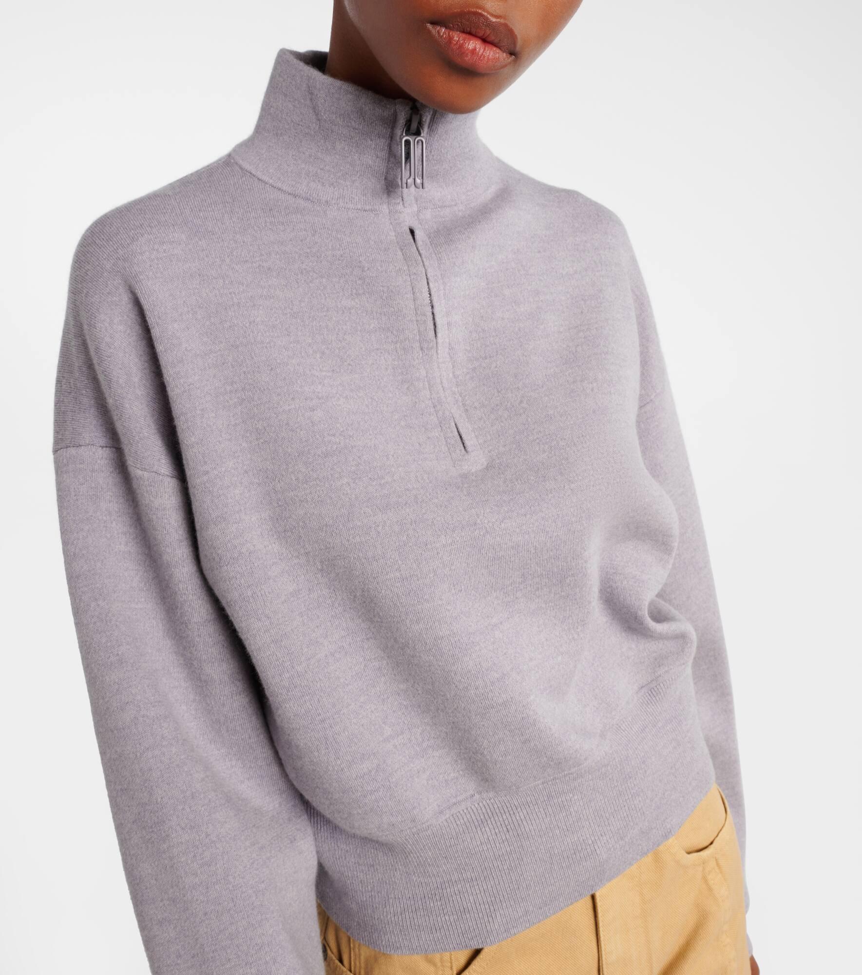 Wool-blend half-zip sweater - 4