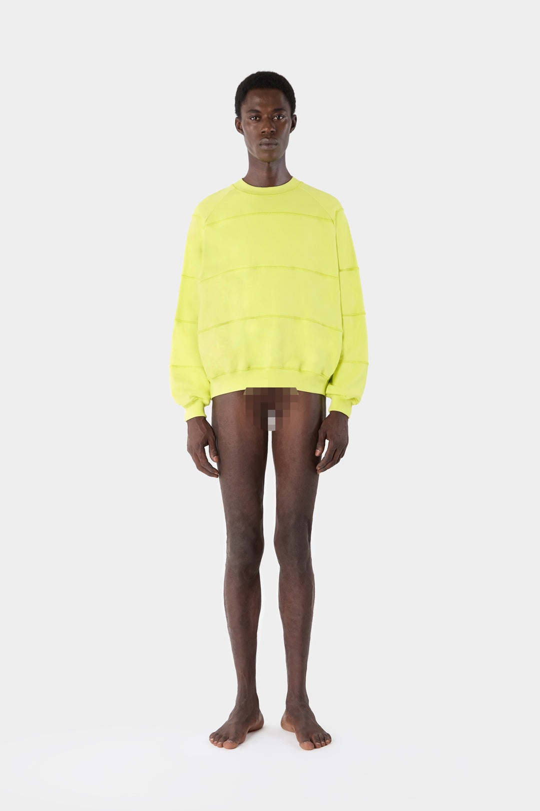 PANEL SWEATSHIRT / limeade - 4