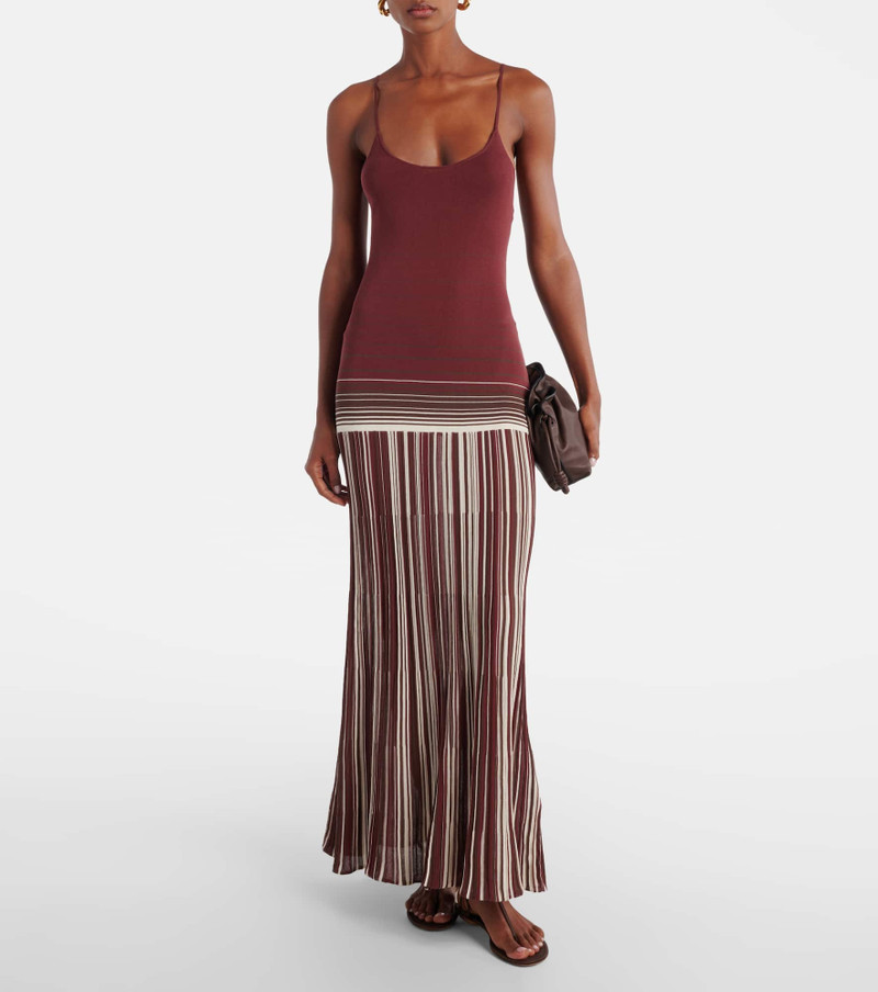 FAITHFULL Cecile striped cotton-blend maxi dress outlook