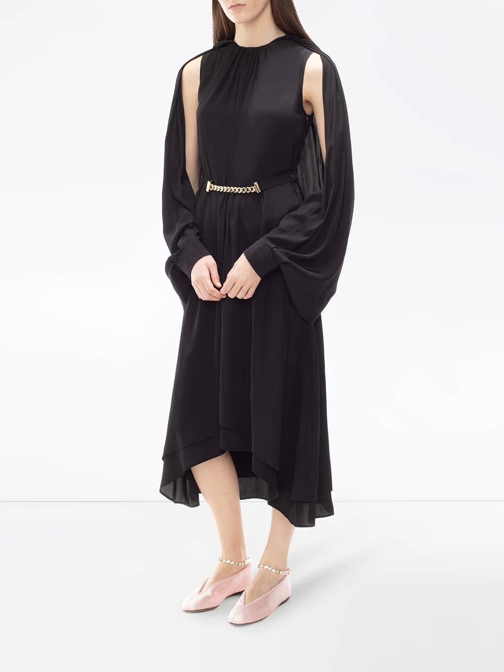 cape layered dress - 2