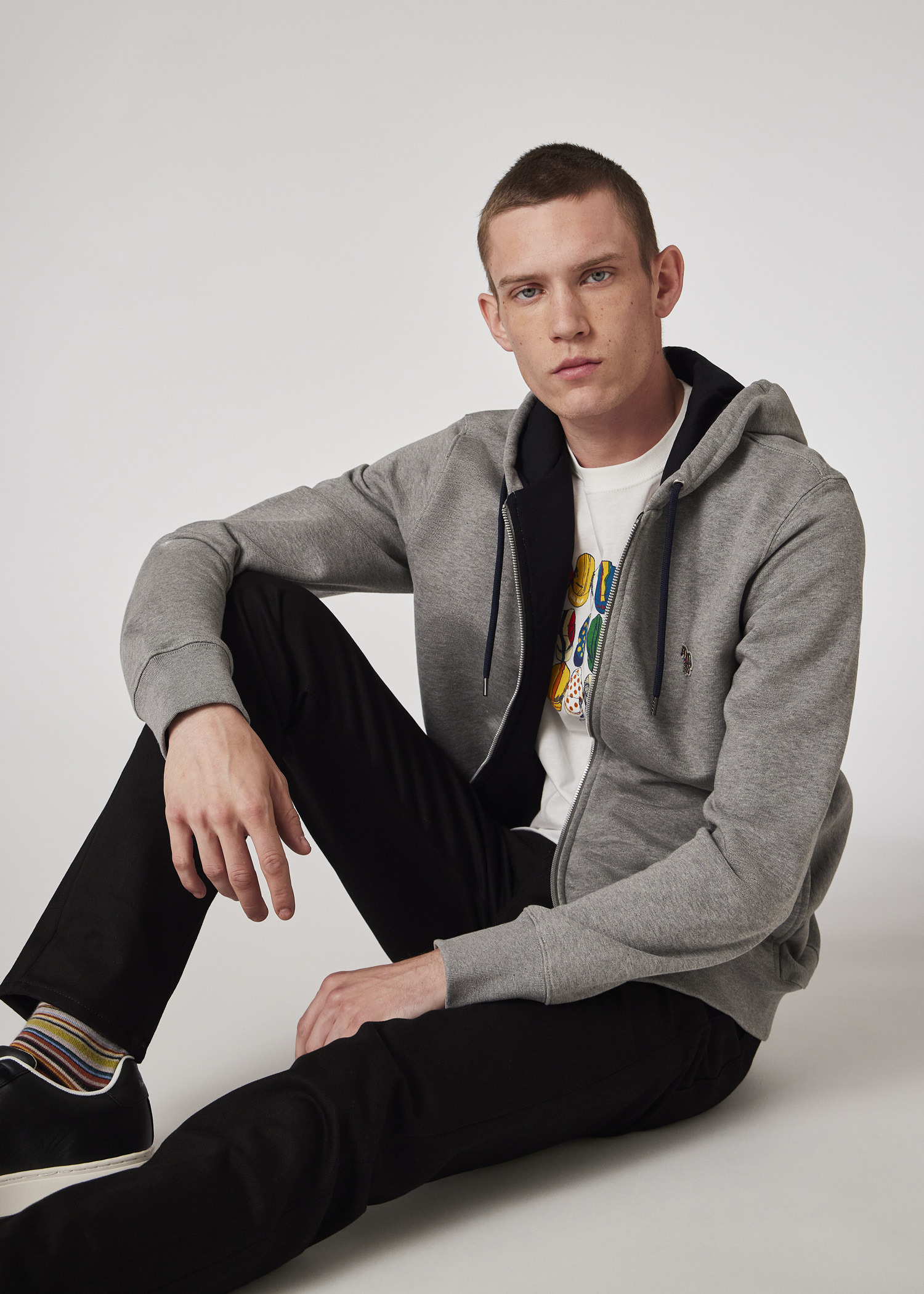 Zip-Front Zebra Logo Hoodie - 11