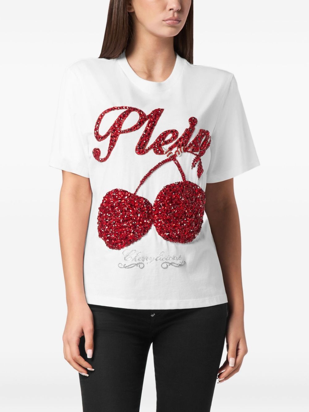 crystal-embellished T-shirt - 2