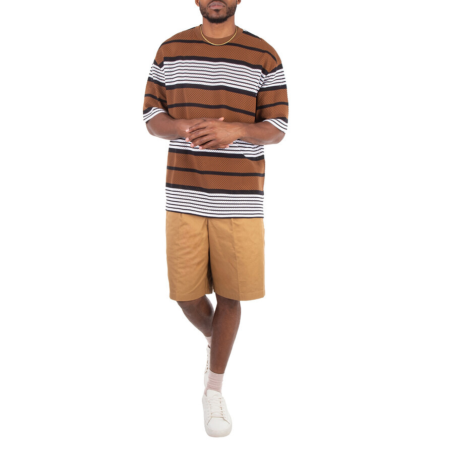 Burberry Stripe-Print Oversized T-Shirt - 4