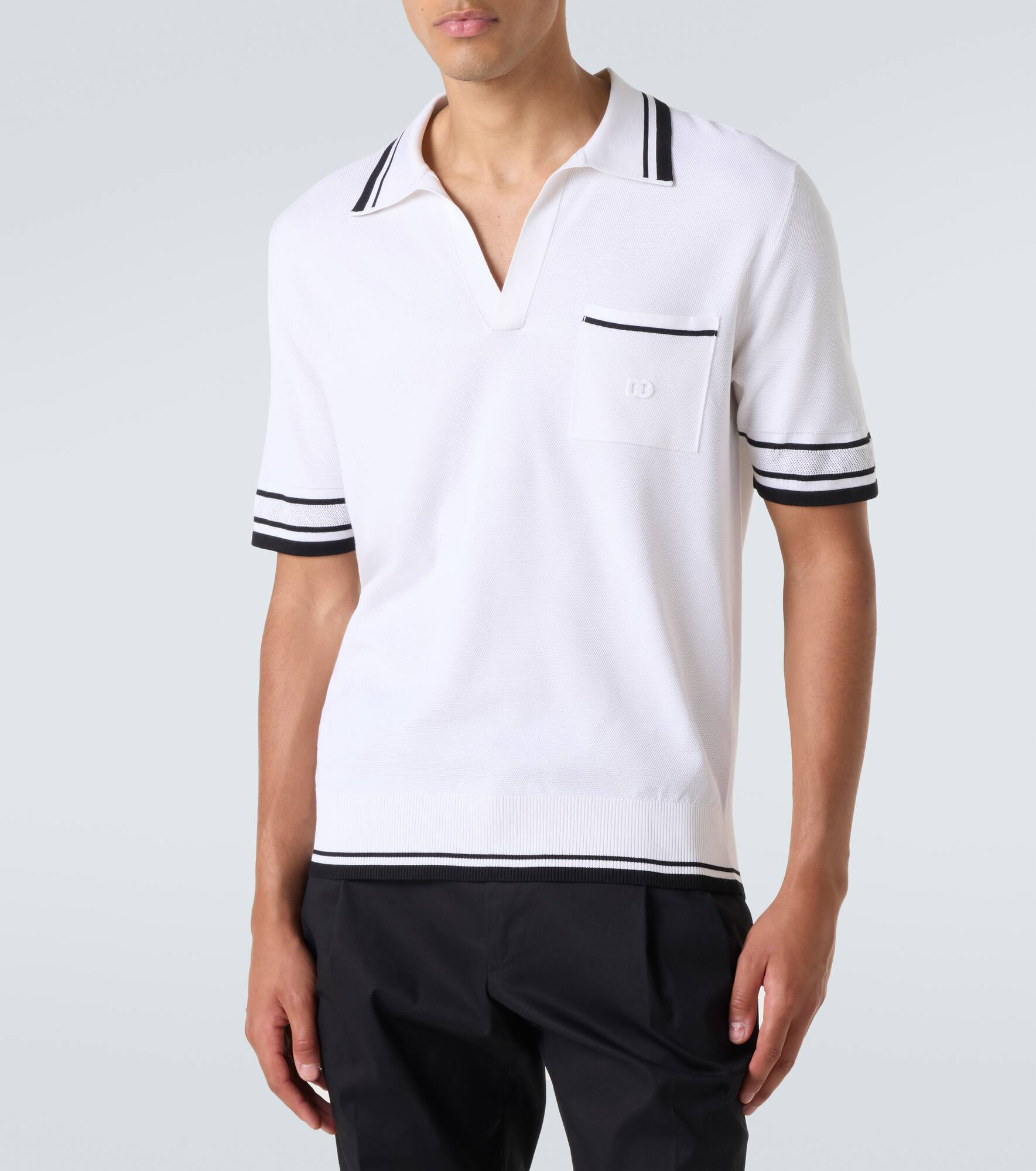Silk-blend polo shirt - 3