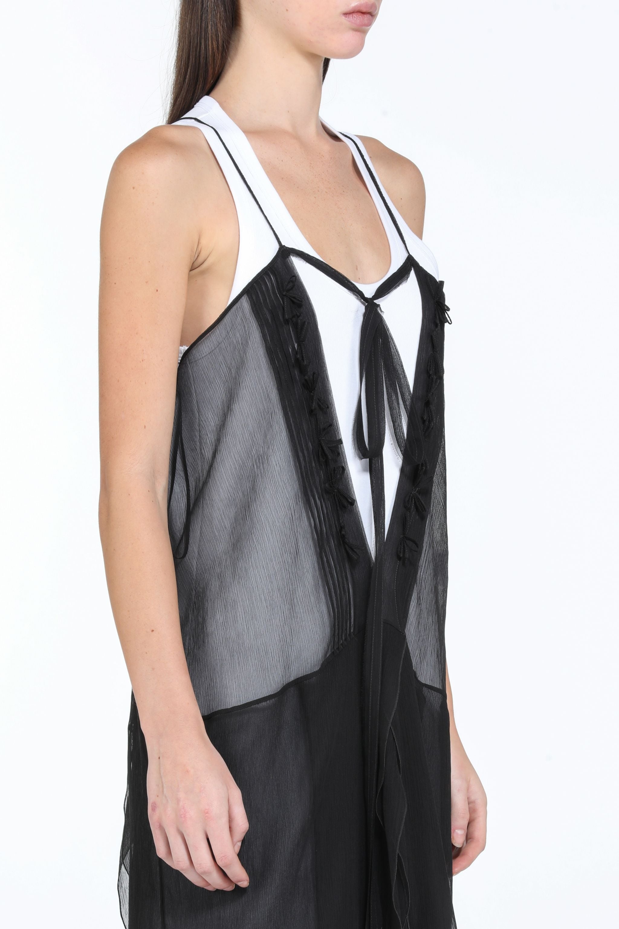 RUFFLED SILK DRESS - 5