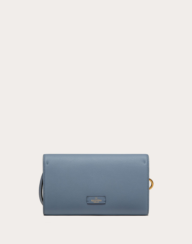 VSLING Grainy Calfskin Clutch with Shoulder Strap 3