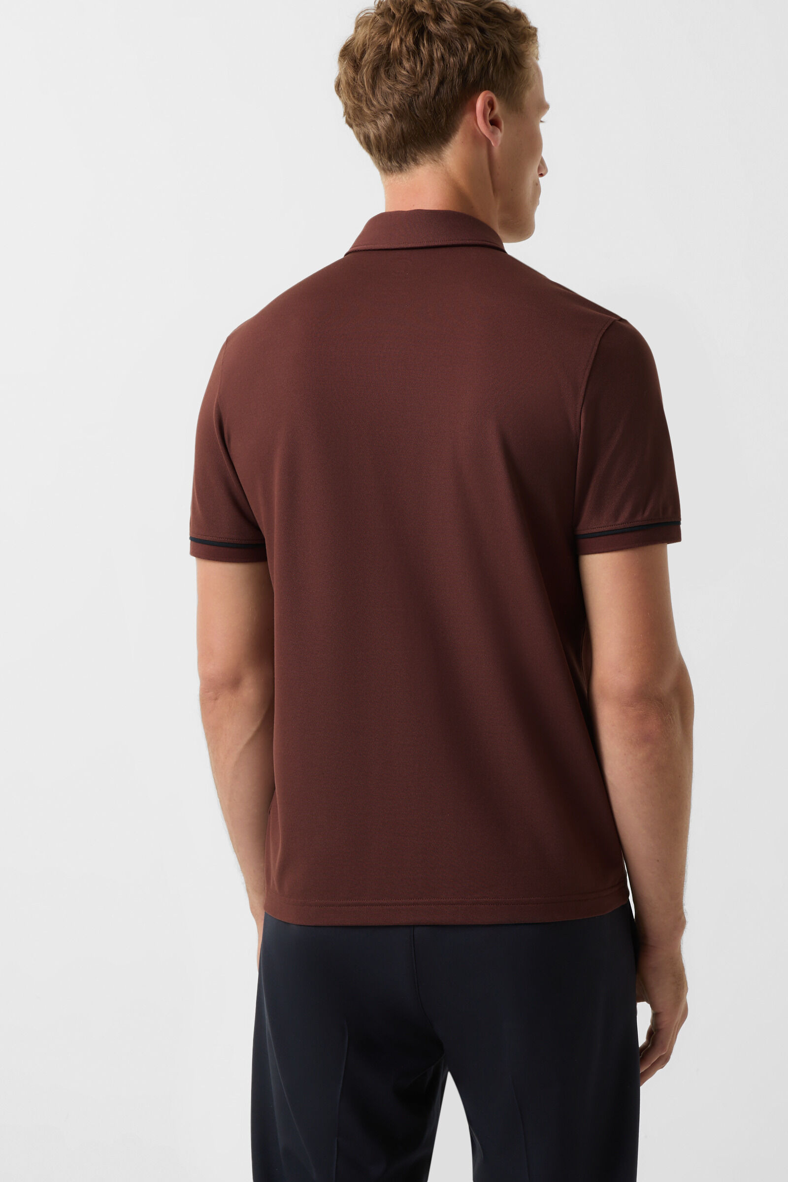 Timo polo shirt in Wine red - 3