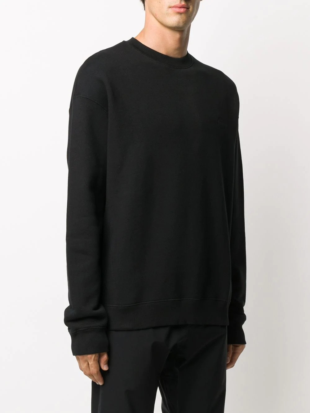 crew-neck fitted sweatshirt - 3