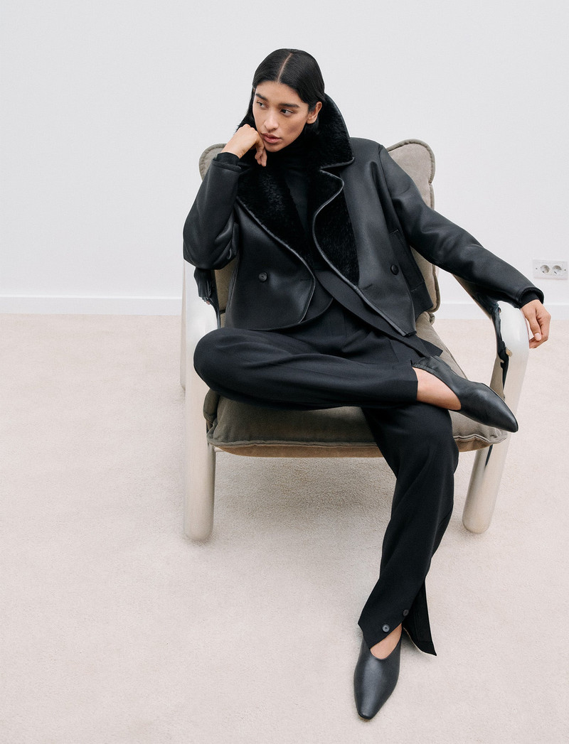 Rousse Textured Shearling Coat 7