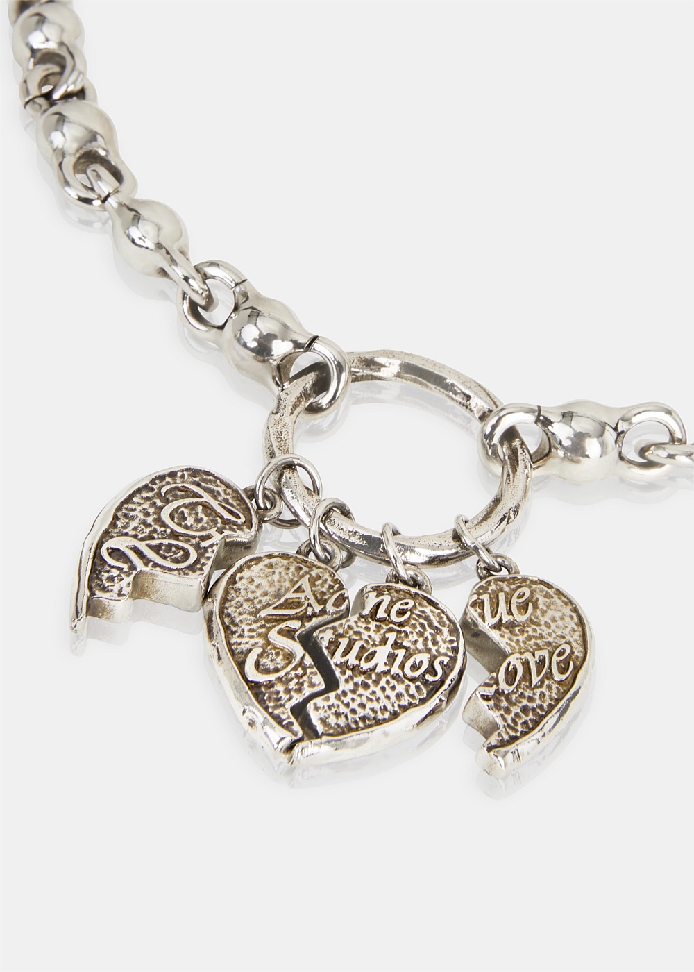 Silver Agoflus Broken Heart Necklace - 2