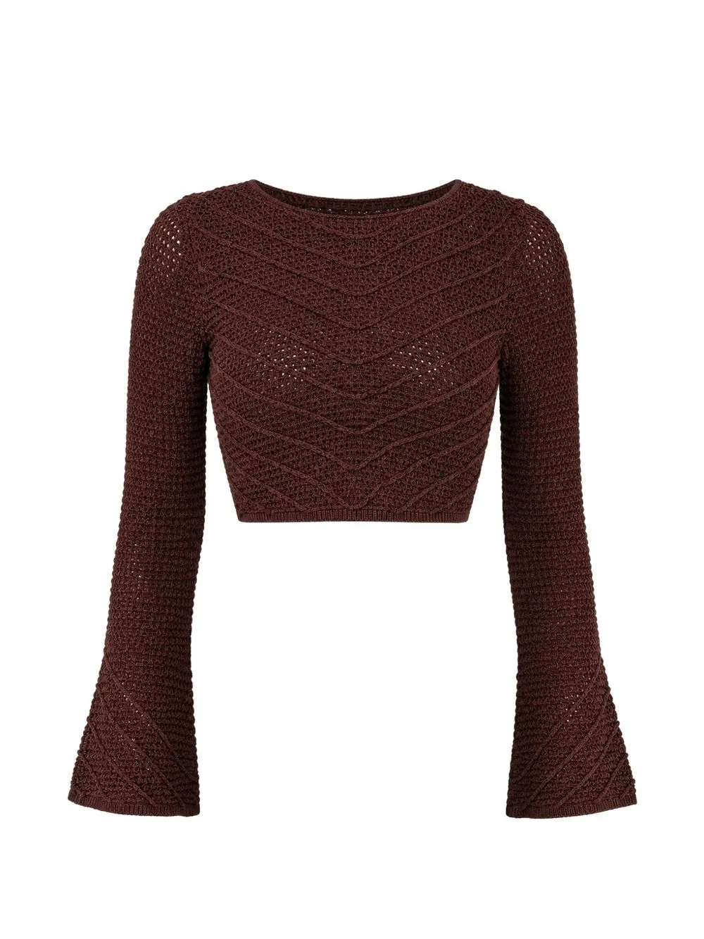 Erin crochet-knit cropped top - 1
