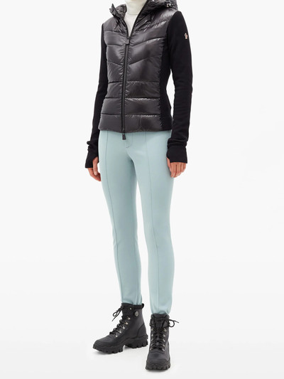 Moncler Grenoble Maglie knit and shell-panel quilted down jacket outlook