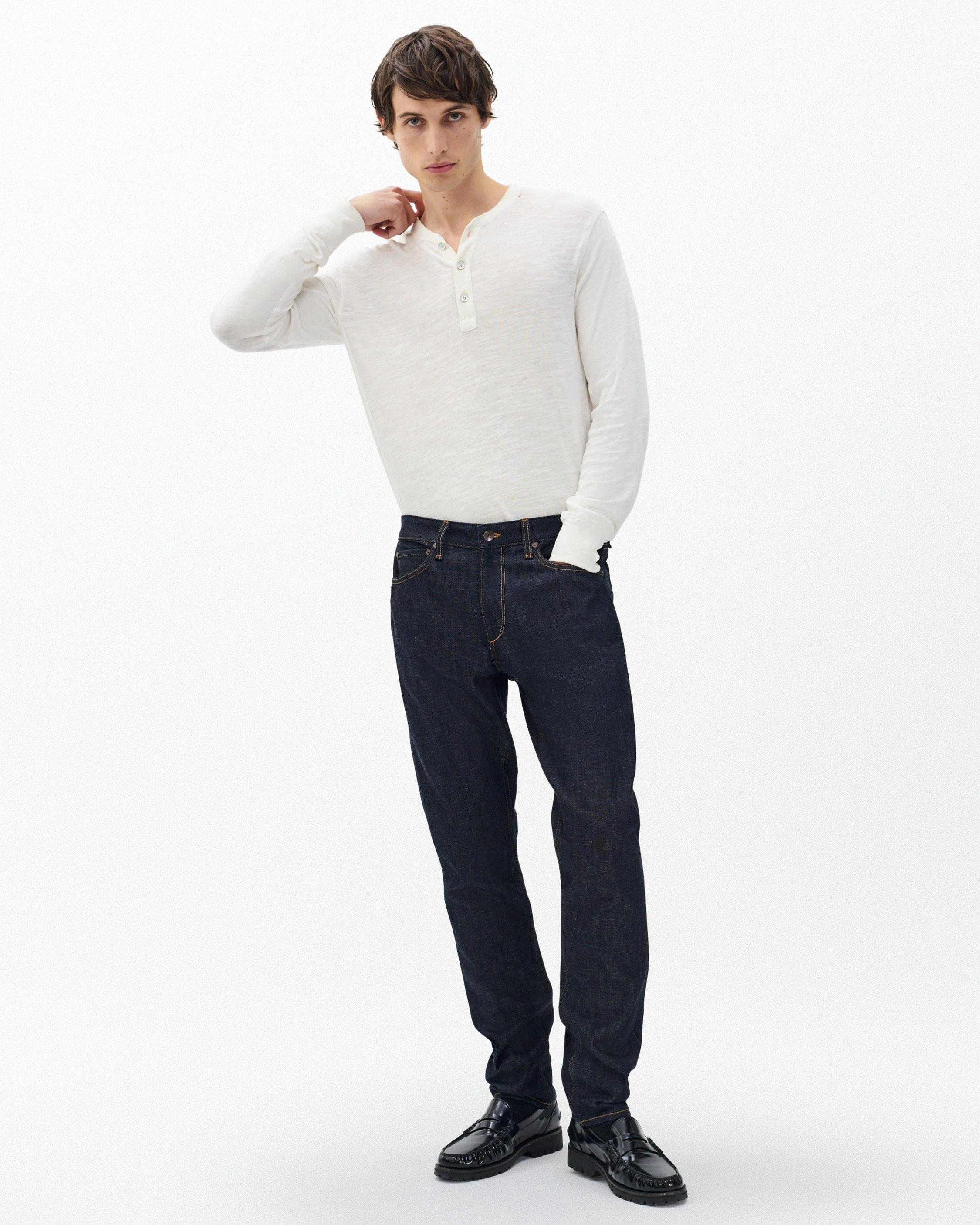 Fit 3 Athletic Jeans
rb Selvedge in Raw Indigo - 1