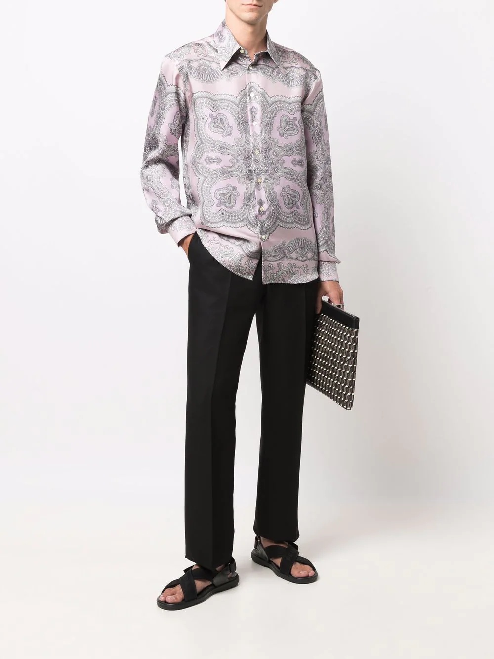 paisley-print silk shirt - 2