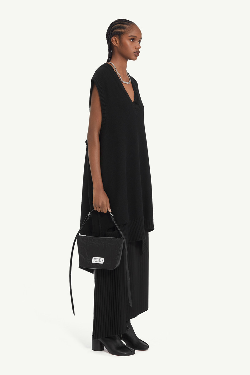 MM6 Maison Margiela Distressed Wool Mini Dress outlook