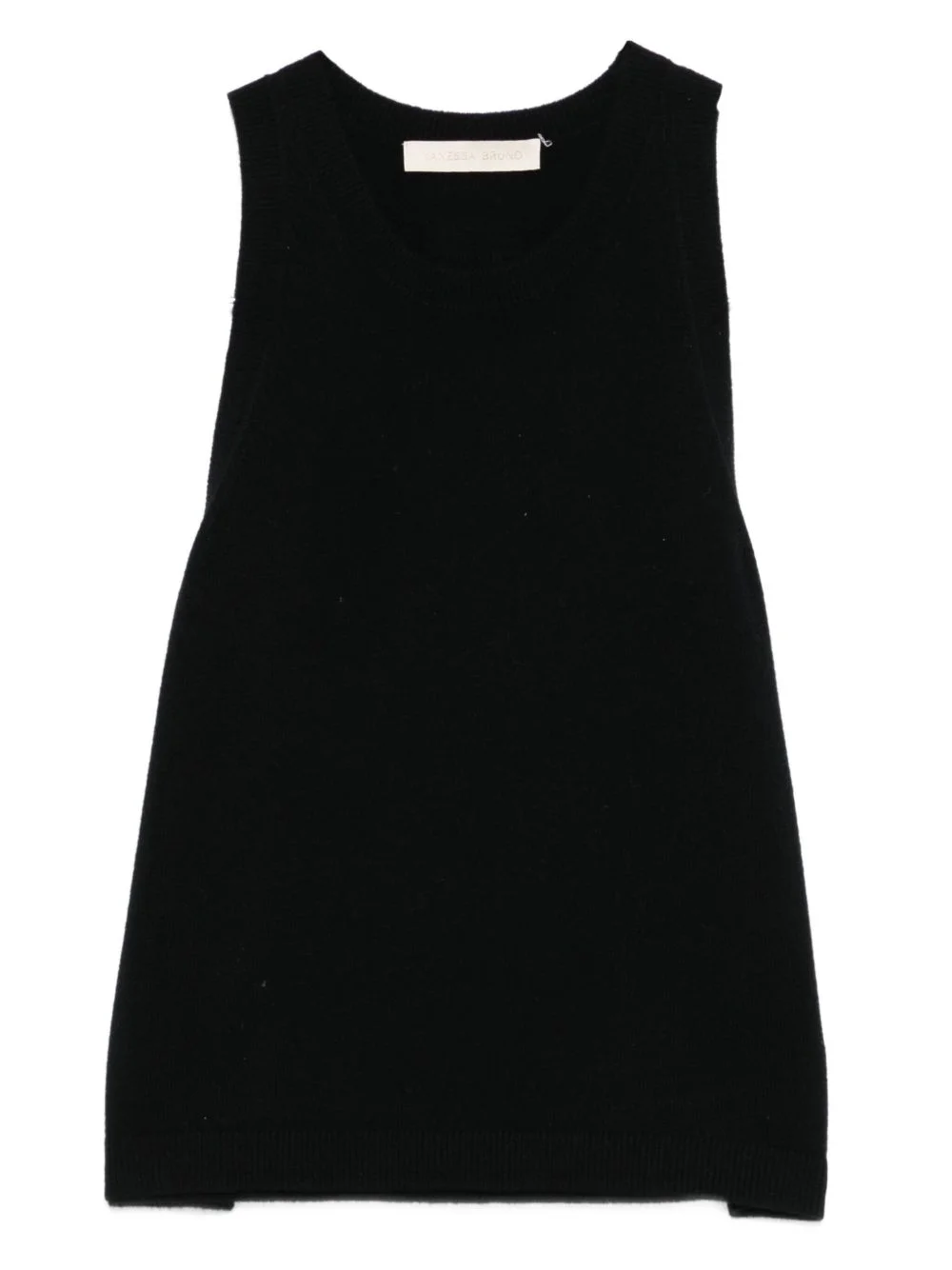 crew-neck sleeveless vest - 1