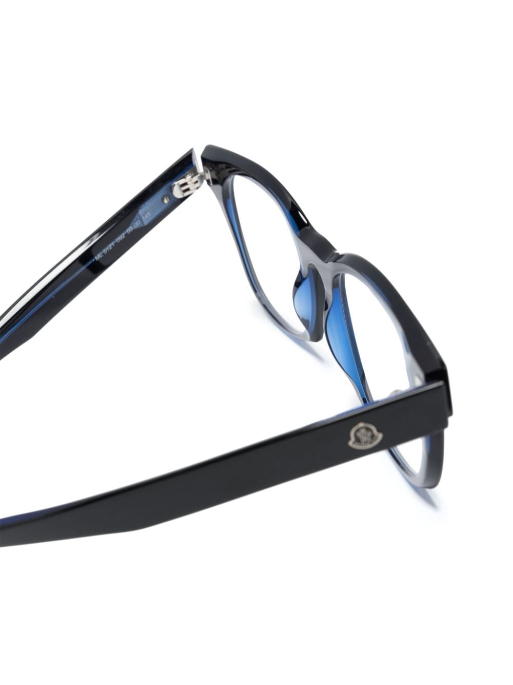 logo-plaque wayfarer-frame glasses - 3