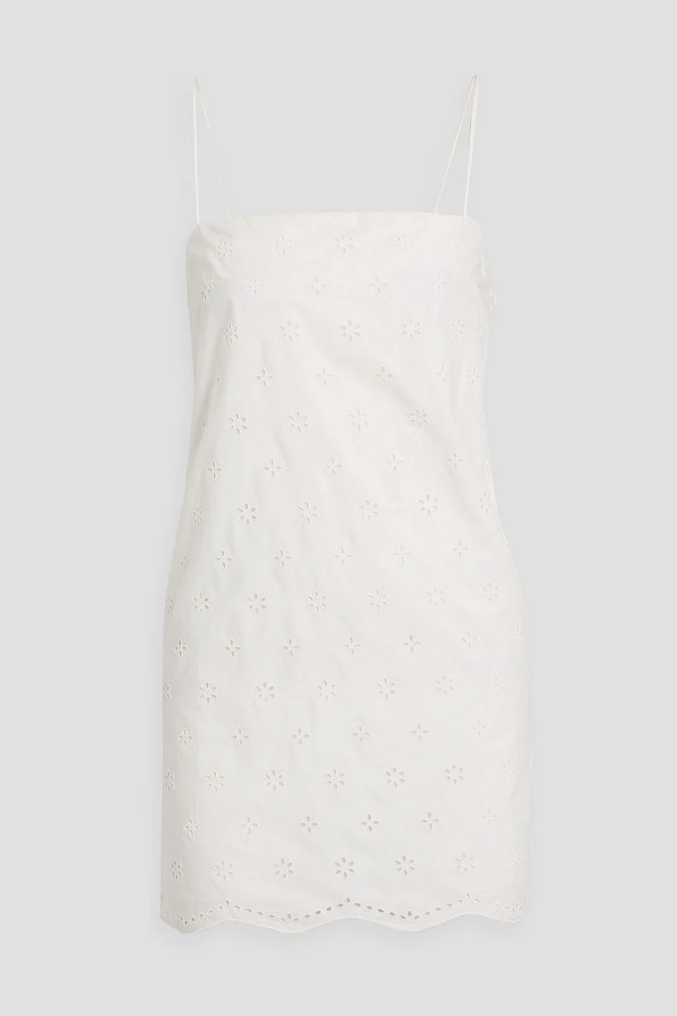 Broderie anglaise cotton mini dress - 1