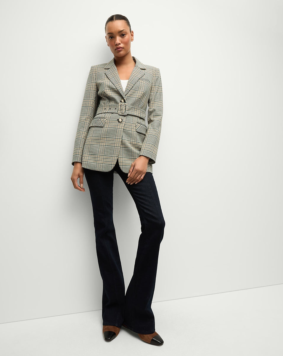 RYANNE BELTED PLAID DICKEY JACKET - 3