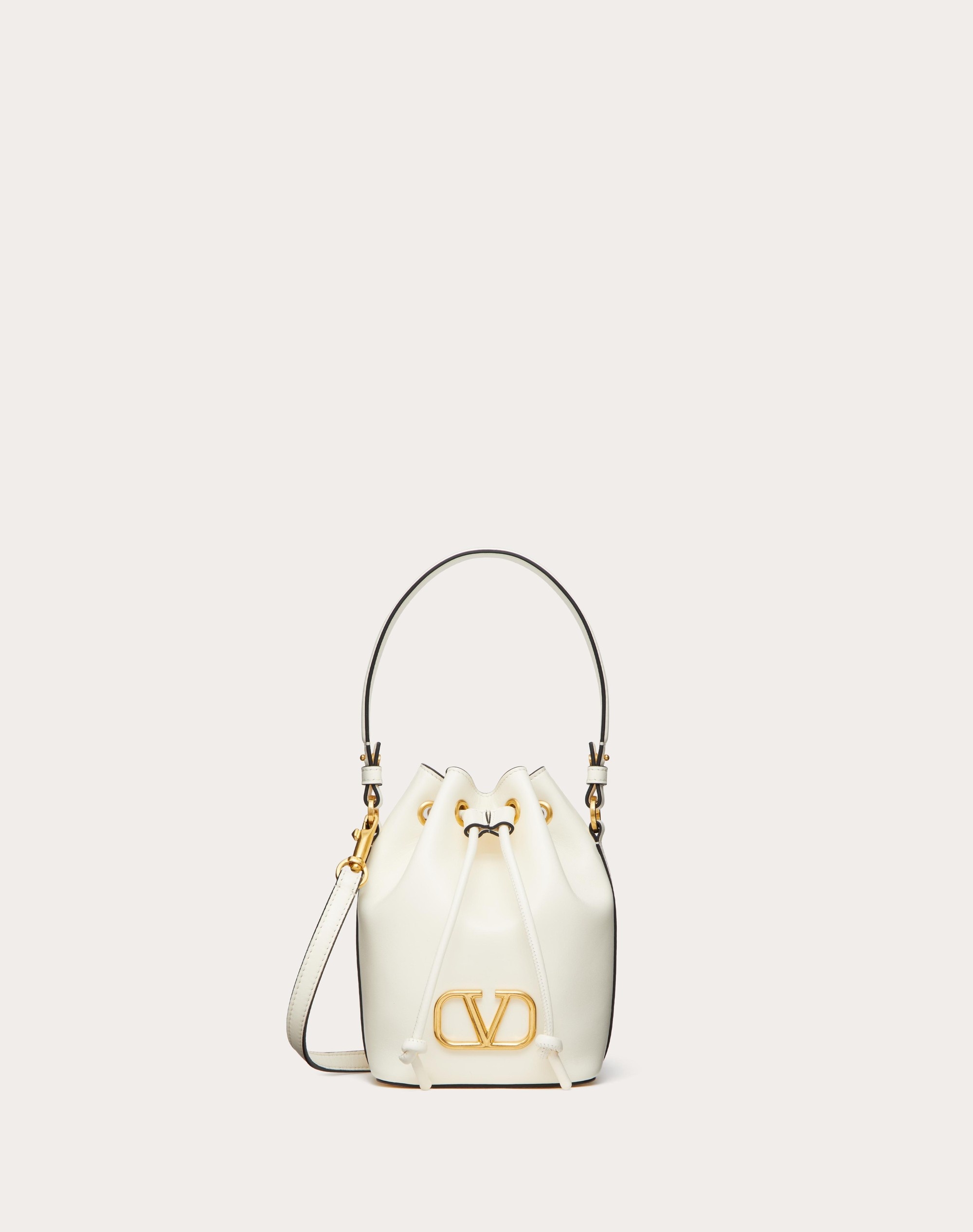 Valentino Garavani Micro Vsling Shoulder Bag In Antique Brass