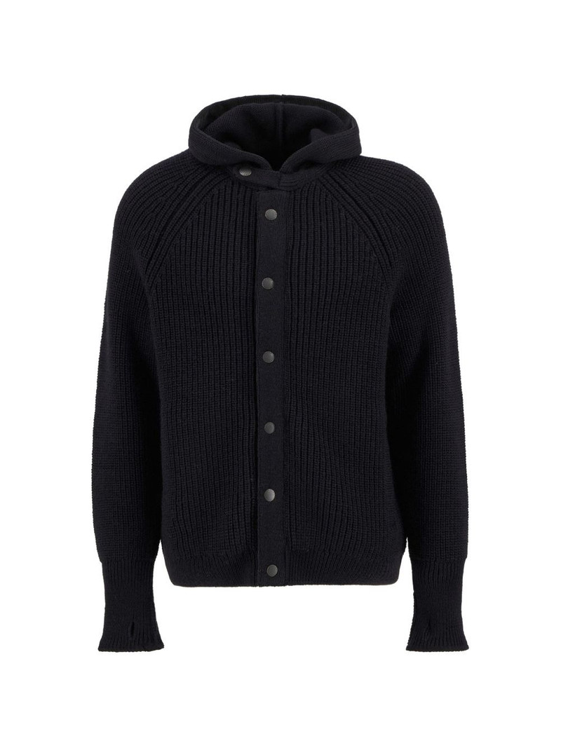 hooded buttoned cardigan 1