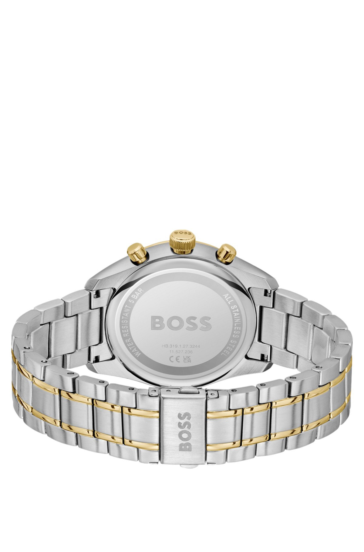 TWO-TONE CHRONOGRAPH WATCH WITH OLIVE DIAL - 3