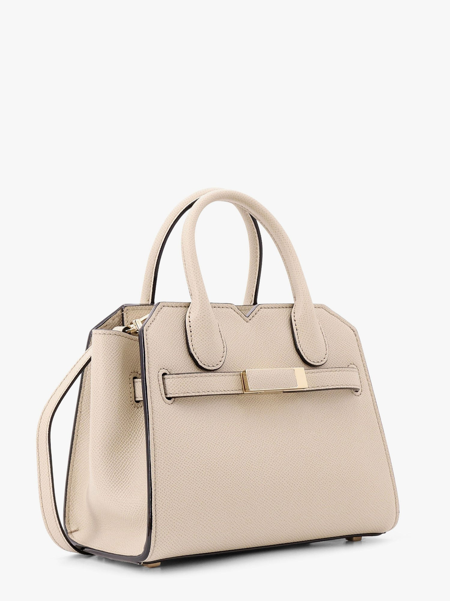 Valextra Leather Handbag With Frontal Walker And Strap - 3