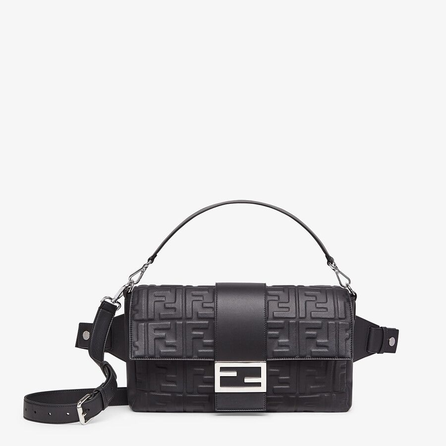 Black nappa leather bag - 1